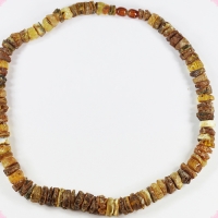 Бусы - янтарь необработанный (колеса)
