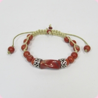 Браслет Шамбала яшма на котоновом шнуре