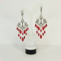 Серьги коралл