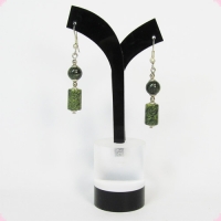 Серьги из змеевика