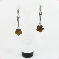 Серьги из тигрового глаза