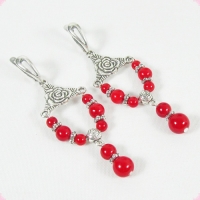 Серьги из коралла