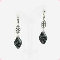 Серьги из обсидиана