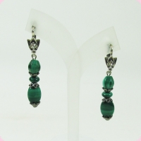 Серьги из малахита