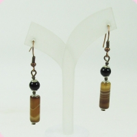 Серьги из сардоникса и агата