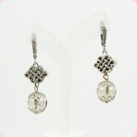 Серьги из дымчатого кварца