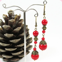 Серьги из коралла