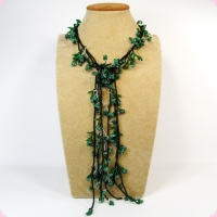 Лиана - малахит, бисер