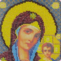 УВЕЛИЧИТЬ Богородица Казанская - икона из бисера  - 2