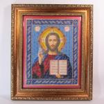 УВЕЛИЧИТЬ Христос  Спаситель - Икона из бисера - 3. САМОЕ БОЛЬШОЕ ФОТО