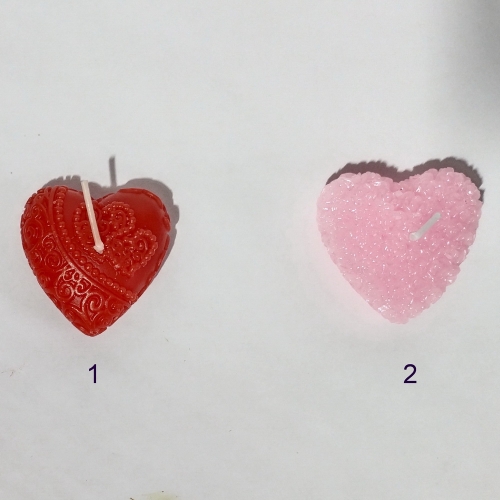 Свеча  с самоцветом. Сердечко. - 1