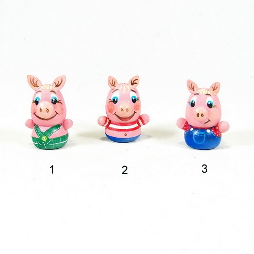 Фигурка из дерева  Три поросенка - 1