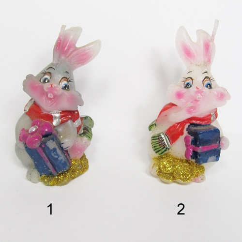 Свеча гадание с самоцветом. Зайчик. - 1