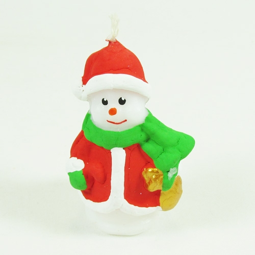 Свеча гадание с самоцветом. Снеговик. - 1