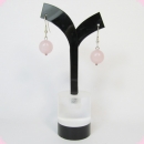 Серьги из розового кварца