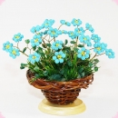 Букет незабудки в корзинке